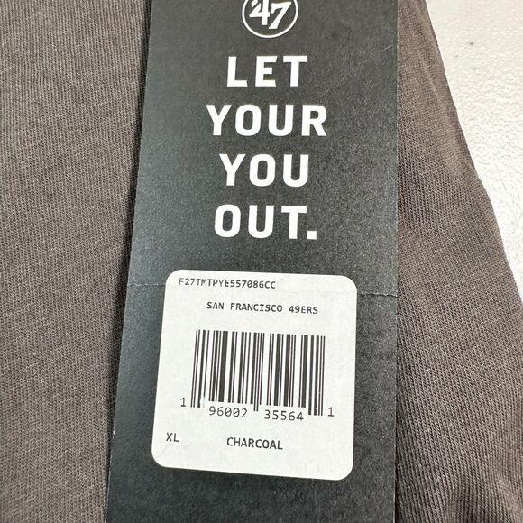 NWT ‘47 Brand Unisex Vintage Wash Graphic Tee Shirt NFL 49ers Football - Size XL - Picture 5 of 7